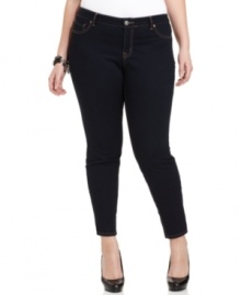 Team all your fave tops with Jessica Simpson's plus size jeggings, finished by a dark wash.