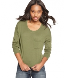 Fill your closet with versatile, brisk-weather basics like this crew neck sweater from Planet Gold! Fill your closet with versatile, brisk-weather basics like this crew neck sweater from Planet Gold!