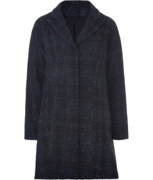 Inject instant elegance to your fall-ready look with this classic checked coat from Paul & Joe Sister - Notched lapels, long sleeves, concealed front button placket, fitted silhouette, all-over check print - Wear with an elevated jeans-and-tee ensemble or a fitted sheath dress Inject instant elegance to your fall-ready look with this classic checked coat from Paul & Joe Sister - Notched lapels, long sleeves, concealed front button placket, fitted silhouette, all-over check print - Wear with an elevated jeans-and-tee ensemble or a fitted sheath dress