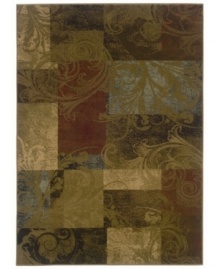 Modernize the look of your home with casual elegance. Swirling plumes inspire this St. Lawrence rug, rendered in colorblocked autumn hues like terra cotta, dark chocolate and rich greens. Crafted of durable polypropylene for years of long-lasting beauty. Modernize the look of your home with casual elegance. Swirling plumes inspire this St. Lawrence rug, rendered in colorblocked autumn hues like terra cotta, dark chocolate and rich greens. Crafted of durable polypropylene for years of long-lasting beauty.