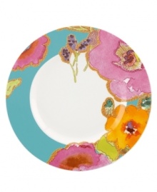 In an inspiring display of alluring watercolors, this aqua accent plate offers a bright, contemporary addition to your table. Mix and match across the Lenox Floral Fusion dinnerware collection for a stunning presentation. Qualifies for Rebate In an inspiring display of alluring watercolors, this aqua accent plate offers a bright, contemporary addition to your table. Mix and match across the Lenox Floral Fusion dinnerware collection for a stunning presentation. Qualifies for Rebate