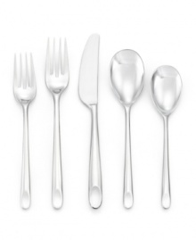 At your service with effortless style, the Rift place setting combines a slender handle and angled tip in stainless steel with the chic polish of Donna Karan Lenox. At your service with effortless style, the Rift place setting combines a slender handle and angled tip in stainless steel with the chic polish of Donna Karan Lenox.