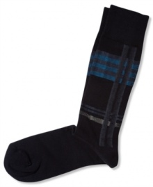 These soft touch socks by Perry Ellis will keep your feet feeling and looking fantastic all day long.