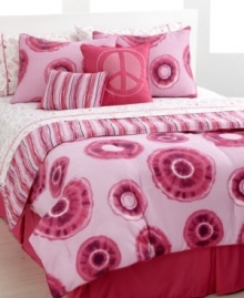 Create a peace-ful retreat with the Shauna decorative pillows, boasting a peace sign in punchy pink and an abstract stripe with modern flair. (Clearance) Create a peace-ful retreat with the Shauna decorative pillows, boasting a peace sign in punchy pink and an abstract stripe with modern flair. (Clearance)