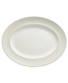 A glistening mosaic covers the Opalene platter in colors that evoke the precious opal gem. These soft, creamy hues and bands of lustrous platinum infuse Royal Doulton's bone china collection with modern and decidedly feminine grace. A glistening mosaic covers the Opalene platter in colors that evoke the precious opal gem. These soft, creamy hues and bands of lustrous platinum infuse Royal Doulton's bone china collection with modern and decidedly feminine grace.