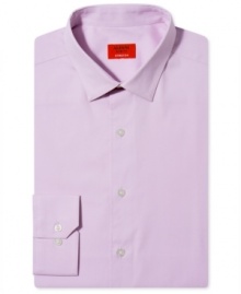 Alone or layered, this slim-fit dress shirt from Alfani provides a classic touch to any sharp look.