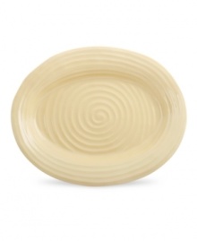 From celebrated chef and writer, Sophie Conran, comes incredibly durable dinnerware for every step of the meal, from oven to table. A ribbed texture gives this oval platter the charming look of traditional hand thrown pottery. From celebrated chef and writer, Sophie Conran, comes incredibly durable dinnerware for every step of the meal, from oven to table. A ribbed texture gives this oval platter the charming look of traditional hand thrown pottery.