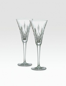 Make the occasion even more special by celebrating with the sparkling beauty of Lismore's beloved diamond and wedge design.About 9 high Set of 2 Hand wash Made in Germany Make the occasion even more special by celebrating with the sparkling beauty of Lismore's beloved diamond and wedge design.About 9 high Set of 2 Hand wash Made in Germany