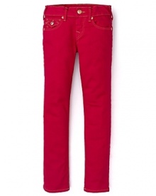 Bold colors and a lean silhouette makes the Lonestar jean an essential summer basic. It's outfitted with True Religion's signature hardware and flap coin pocket and cut for a snug, tapered fit that pairs perfectly with a roomier top or a simple tank. Bold colors and a lean silhouette makes the Lonestar jean an essential summer basic. It's outfitted with True Religion's signature hardware and flap coin pocket and cut for a snug, tapered fit that pairs perfectly with a roomier top or a simple tank.