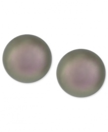 Simply elegant. Kenneth Cole New York's stud earrings are crafted from silver-tone mixed metal with a taupe glass pearl for a striking statement. Item comes packaged in a signature Kenneth Cole New York Gift Box. Approximate drop: 1/2 inch. Simply elegant. Kenneth Cole New York's stud earrings are crafted from silver-tone mixed metal with a taupe glass pearl for a striking statement. Item comes packaged in a signature Kenneth Cole New York Gift Box. Approximate drop: 1/2 inch.