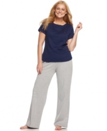 This boatneck tee by Tommy Hilfiger is roomy and comfy. Perfect for sleeping or lounging around the house. This boatneck tee by Tommy Hilfiger is roomy and comfy. Perfect for sleeping or lounging around the house.