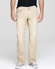 True Religion's straight leg Ricky silhouette undergoes a transformation in cool corduroy for a textured touch to your casual wardrobe. True Religion's straight leg Ricky silhouette undergoes a transformation in cool corduroy for a textured touch to your casual wardrobe.