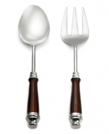 Handcrafted in stainless steel with burgundy handles, these servers from the Simply Designz collection of serveware scoop and plate every part of the meal with stylish perfection. Handcrafted in stainless steel with burgundy handles, these servers from the Simply Designz collection of serveware scoop and plate every part of the meal with stylish perfection.