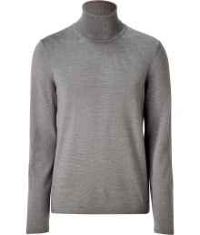 Polished, streamlined staples anchor any wardrobe, and Hugos medium grey turtleneck pullover is a great go-to this season - Crafted from a lighter-weight, pure virgin wool - Classically slim, straight cut - Long sleeves and ribbed turtleneck - Versatile and elegant, the perfect compliment to chinos, jeans or dress trousers Polished, streamlined staples anchor any wardrobe, and Hugos medium grey turtleneck pullover is a great go-to this season - Crafted from a lighter-weight, pure virgin wool - Classically slim, straight cut - Long sleeves and ribbed turtleneck - Versatile and elegant, the perfect compliment to chinos, jeans or dress trousers