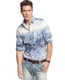 Pattern is prison. Change yours up with this paisley print shirt from Vintage Red and break free from the shackles of standard summer style. Pattern is prison. Change yours up with this paisley print shirt from Vintage Red and break free from the shackles of standard summer style.