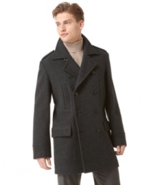 The only one you need. This double-breasted coat from Kenneth Cole stays ready, weather or not. The only one you need. This double-breasted coat from Kenneth Cole stays ready, weather or not.