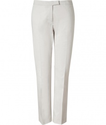With a streamlined look and pristine shade of stone, Moschino C&Cs tailored trousers are as flattering as they are chic - Side slit pockets, zip fly, tabbed closure - Tailored fit, straight leg - Wear with printed tops sleek leather accessories With a streamlined look and pristine shade of stone, Moschino C&Cs tailored trousers are as flattering as they are chic - Side slit pockets, zip fly, tabbed closure - Tailored fit, straight leg - Wear with printed tops sleek leather accessories