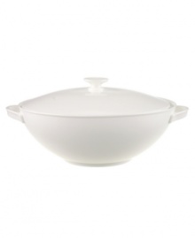 Truly timeless, the graceful Anmut covered vegetable bowl is crafted in the premium bone china of Villeroy & Boch and finished with a pure white glaze for unparalleled versatility. Truly timeless, the graceful Anmut covered vegetable bowl is crafted in the premium bone china of Villeroy & Boch and finished with a pure white glaze for unparalleled versatility.