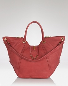 This embossed leather bag from Pour La Victoire takes the satchel to exotic extremes. Crafted with handles and a shoulder strap, it's ideal whether you're on-duty or dashing downtown for drinks. This embossed leather bag from Pour La Victoire takes the satchel to exotic extremes. Crafted with handles and a shoulder strap, it's ideal whether you're on-duty or dashing downtown for drinks.