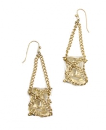 Hot drops to bring out your inner diva. These RACHEL Rachel Roy earrings are a divine mix of sparkling crystal suspended by wrapped chains. Crafted in gold tone mixed metal. Approximate drop: 2 inches. Hot drops to bring out your inner diva. These RACHEL Rachel Roy earrings are a divine mix of sparkling crystal suspended by wrapped chains. Crafted in gold tone mixed metal. Approximate drop: 2 inches.
