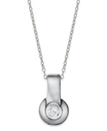 Petite sparkle makes creates a brilliant accent. Giani Bernini's stunning pendant features a round-cut cubic zirconia (1/3 ct. t.w.) in sterling silver. Approximate length: 18 inches. Approximate drop: 1/2 inch. Petite sparkle makes creates a brilliant accent. Giani Bernini's stunning pendant features a round-cut cubic zirconia (1/3 ct. t.w.) in sterling silver. Approximate length: 18 inches. Approximate drop: 1/2 inch.