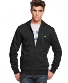 Work out or chill out in this casual track jacket by Lacoste. Work out or chill out in this casual track jacket by Lacoste.