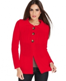 Knit lovers rejoice! This petite sweater from Style&co. features multiple stitch designs to keep you warm and fashion forward. Knit lovers rejoice! This petite sweater from Style&co. features multiple stitch designs to keep you warm and fashion forward.