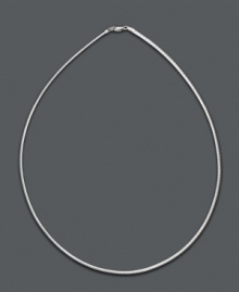 Perfect for all your slides and pendants, this sleek and simple omega necklace by Giani Bernini is crafted in sterling silver. Approximate length: 17-1/2 inches. Perfect for all your slides and pendants, this sleek and simple omega necklace by Giani Bernini is crafted in sterling silver. Approximate length: 17-1/2 inches.