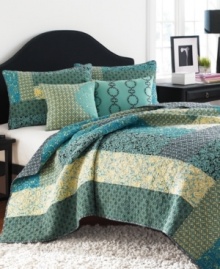 An ornate damask pattern adorns this decorative pillow from Steve Madden, featuring a large applique design for an artistic appeal. An ornate damask pattern adorns this decorative pillow from Steve Madden, featuring a large applique design for an artistic appeal.