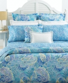 An ocean of paisley swirls on smooth, 450 thread count cotton sateen gives this Lauren Ralph Lauren European sham an island-inspired charm. (Clearance) An ocean of paisley swirls on smooth, 450 thread count cotton sateen gives this Lauren Ralph Lauren European sham an island-inspired charm. (Clearance)