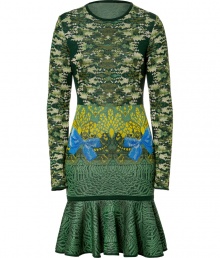 Work an eye-catching edge into your fashion-forward knitwear collection with Mary Katrantzous intarsia knit camo bow dress, perfect for amping up for dressy daytime looks - Rounded neckline, long sleeves, form fitting - Pair with bright accessories and chunky statement jewelry