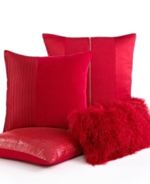 Red is rich! This INC International Concepts Ribbed Basic decorative pillow pairs velvet, cotton and polyester fabrics for an extra-soft feel and pleated accents for a modern, sophisticated look. Red is rich! This INC International Concepts Ribbed Basic decorative pillow pairs velvet, cotton and polyester fabrics for an extra-soft feel and pleated accents for a modern, sophisticated look.