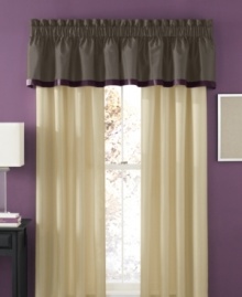 Martha Stewart Collection's Brownstone window treatments feature lush, neutral fabrics accented with ribbon detailing upon the valance, making over your room with a modern take on traditional style. Martha Stewart Collection's Brownstone window treatments feature lush, neutral fabrics accented with ribbon detailing upon the valance, making over your room with a modern take on traditional style.