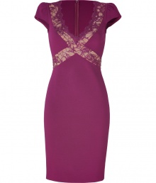 Take on this seasons love for everything lace with Emilio Puccis lace paneled dress, detailed with a scalloped V-neckline for an alluring, cocktail-ready look - V-neckline, cap sleeves, lace paneling with nude underlay, hidden back zip, kick pleat - Form-fitting - Wear with heels and a ladylike clutch Take on this seasons love for everything lace with Emilio Puccis lace paneled dress, detailed with a scalloped V-neckline for an alluring, cocktail-ready look - V-neckline, cap sleeves, lace paneling with nude underlay, hidden back zip, kick pleat - Form-fitting - Wear with heels and a ladylike clutch