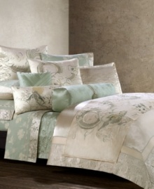 Reminiscent of traditional Eastern textile designs, this Harmoni European sham features intricate embroidery of flora and fauna in a lush combination of silk and cotton. Reminiscent of traditional Eastern textile designs, this Harmoni European sham features intricate embroidery of flora and fauna in a lush combination of silk and cotton.