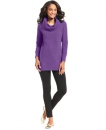 Look cozy and cute in this petite sweatshirt from Style&co. Pair with leggings or jeans for a charming look. Look cozy and cute in this petite sweatshirt from Style&co. Pair with leggings or jeans for a charming look.