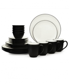 Make everyday meals a little more fun with the Colorwave dinnerware set by Noritake. Mix place settings combining matte graphite and glazed white with other Colorwave shapes and shades for a table full of possibility. Make everyday meals a little more fun with the Colorwave dinnerware set by Noritake. Mix place settings combining matte graphite and glazed white with other Colorwave shapes and shades for a table full of possibility.