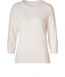 Finish your look on a sweet note with Marc by Marc Jacobs textural dot knit pullover - Round neckline, raglan 3/4 sleeves, fine ribbed trim - Loosely fitted - Wear with figure-hugging separates and statement chunky jewelry