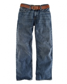 Classic-fit jean designed with a straight, comfortable leg and finished with iconic five-pocket styling for an authentic look. Classic-fit jean designed with a straight, comfortable leg and finished with iconic five-pocket styling for an authentic look.