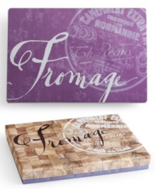 Indulge in a proper cheese course with the Fromage serving tray from Rosanna. Durable porcelain combining French script and a label for Camembert bring bistro charm to casual entertaining. Indulge in a proper cheese course with the Fromage serving tray from Rosanna. Durable porcelain combining French script and a label for Camembert bring bistro charm to casual entertaining.