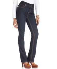 Seven7 Jeans' slimming petite bootcut jeans are great for everyday wear! Pair them with heels for a dressy look or boots for a casual feel. Seven7 Jeans' slimming petite bootcut jeans are great for everyday wear! Pair them with heels for a dressy look or boots for a casual feel.