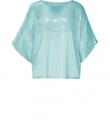 Build the foundations of your chic cocktails staples with Steffen Schrauts satin-silk top, detailed with a glossy tonal sequined front panel for an understated glam look - Round neckline, elbow-length dolman sleeves, tonal sequined front panel - Boxy silhouette - Wear with a pencil skirt and heels, or dress down with skinny jeans and your favorite flats Build the foundations of your chic cocktails staples with Steffen Schrauts satin-silk top, detailed with a glossy tonal sequined front panel for an understated glam look - Round neckline, elbow-length dolman sleeves, tonal sequined front panel - Boxy silhouette - Wear with a pencil skirt and heels, or dress down with skinny jeans and your favorite flats
