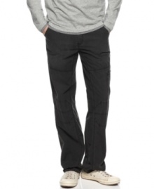 Change up your denim style with this pair of jean-inspired cargo pants from Calvin Klein. Change up your denim style with this pair of jean-inspired cargo pants from Calvin Klein.