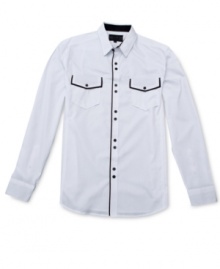 This shirt from No Retreat adds some polish to your post-work style.