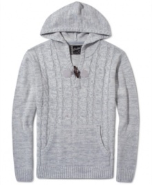 Get toasty, look trendy in this stylish hooded sweater by Retrofit. Get toasty, look trendy in this stylish hooded sweater by Retrofit.