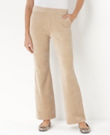 Charter Club's petite velour pants are super comfy for casual days, but stylish enough to wear out for errands or travel. (Clearance)