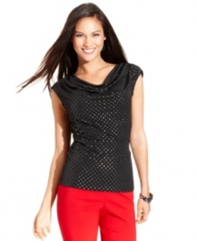 Fused-on studs give Style&co.'s petite top an appealing edge over your everyday wardrobe. Pair with this season's colored denim or try it with a slim-fitting pair of black pants. Fused-on studs give Style&co.'s petite top an appealing edge over your everyday wardrobe. Pair with this season's colored denim or try it with a slim-fitting pair of black pants.