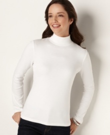 Charter Club brings a petite mock turtleneck at a price you can't pass up! A selection of go-with-anything colors means you can snag more than one. (Clearance) Charter Club brings a petite mock turtleneck at a price you can't pass up! A selection of go-with-anything colors means you can snag more than one. (Clearance)
