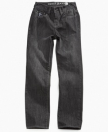 Stylish to the core. The slim modern fit of these jeans from Guess gives him a look that really rocks. Stylish to the core. The slim modern fit of these jeans from Guess gives him a look that really rocks.