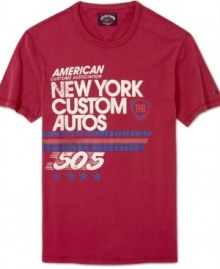 Shift into high gear with the NYC style of this graphic t-shirt from Tommy Hilfiger.